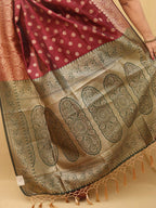 Stunning Maroon Banarasi Cotton Silk Saree - Perfect for Any Occasion - Luxurion World