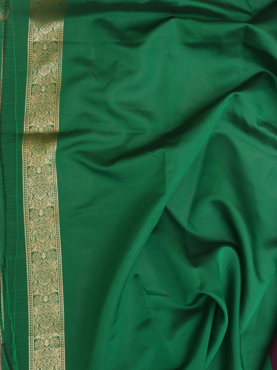 Elegant Purple Banarasi Cotton Silk Saree - Luxurion World