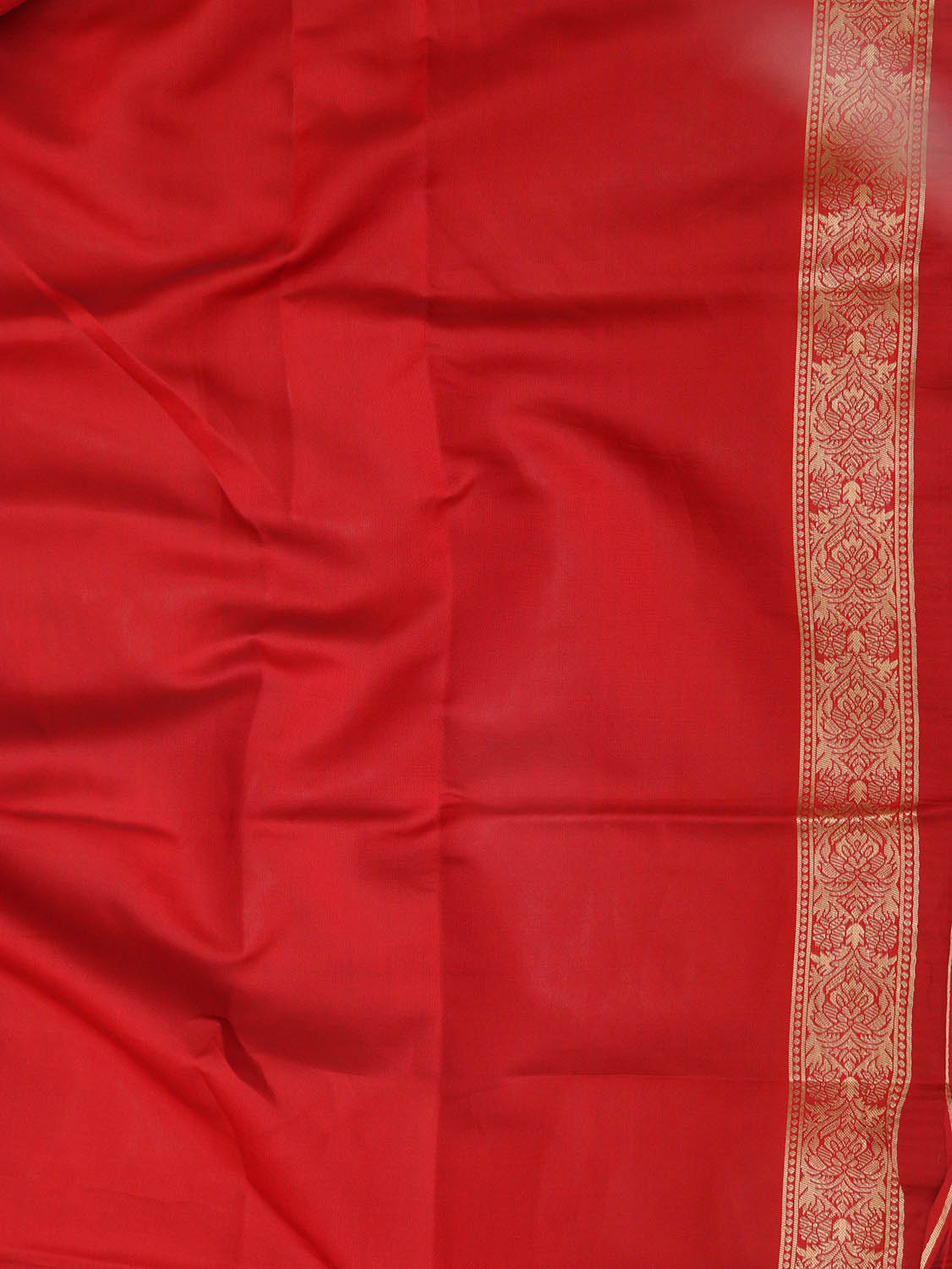 Orange Banarasi Cotton Silk Saree - Luxurion World