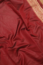 Maroon Banarasi Cotton Silk Saree - Luxurion World