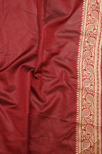 Maroon Banarasi Cotton Silk Saree - Luxurion World