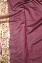 Elegant Purple Banarasi Cotton Silk Saree - Luxurion World