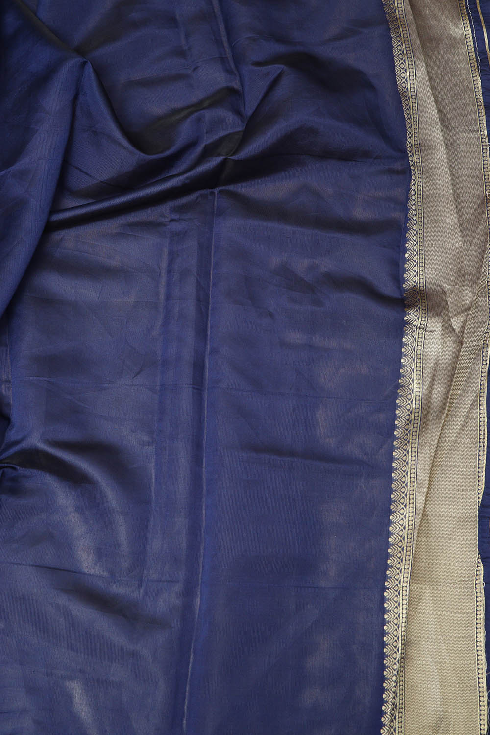 Elegant Blue Banarasi Cotton Silk Meenakari Saree - Luxurion World