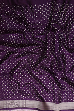 Beautiful Pink & Purple Banarasi Bandhani Pure Chiniya Silk Saree - Luxurion World