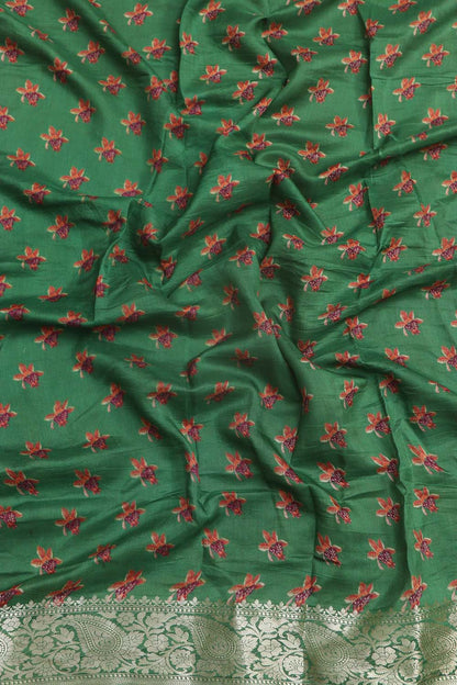 Blue Banarasi Bandhani Pure Chiniya Silk Saree - Luxurion World