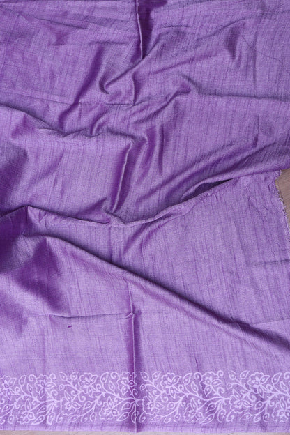 Elegant Purple Bhagalpur Silk Saree - Luxurion World