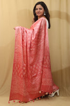 Stunning Pink Bhagalpur Silk Saree - Elegant and Timeless - Luxurion World