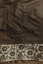 Stunning Olive Green Bhagalpur Chanderi Silk Batik Printed Saree - Luxurion World