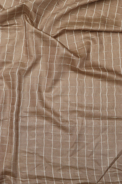 Elegant Brown Bhagalpur Cotton Silk Saree - Luxurion World