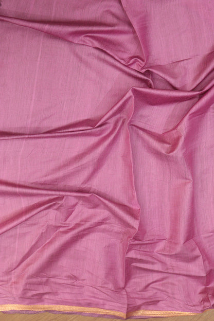 Elegant  Purple Bhagalpur Silk Saree - Luxurion World