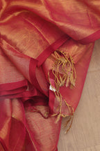 Exquisite Pink Bengal Tissue Cotton Saree - Luxurion World