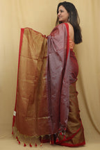 Exquisite Pink & Gold Bengal Saree - Timeless Elegance - Luxurion World