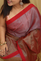 Exquisite Pink & Gold Bengal Saree - Timeless Elegance - Luxurion World