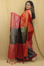Colorful Bengal Tissue Cotton Saree - Vibrant Multicolor - Luxurion World