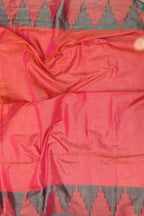 Yellow Bengal Plain Tissue Cotton Saree with Temple Border - Luxurion World