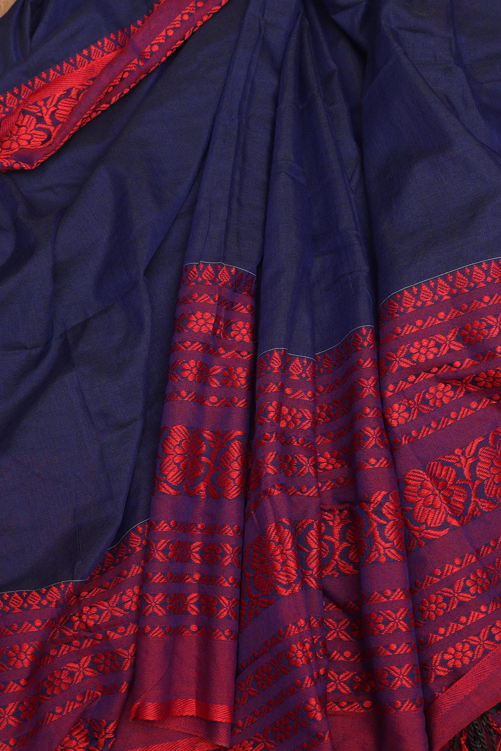 Stunning Blue Bengal Cotton Saree - Luxurion World