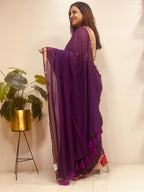 Purple Bengal Mul Cotton Saree Everyday Elegant