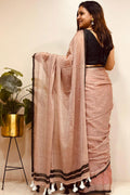 Brown Bengal Mul Cotton Saree Everyday Elegant