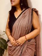 Brown Bengal Mul Cotton Saree Everyday Elegant
