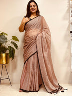 Brown Bengal Mul Cotton Saree Everyday Elegant