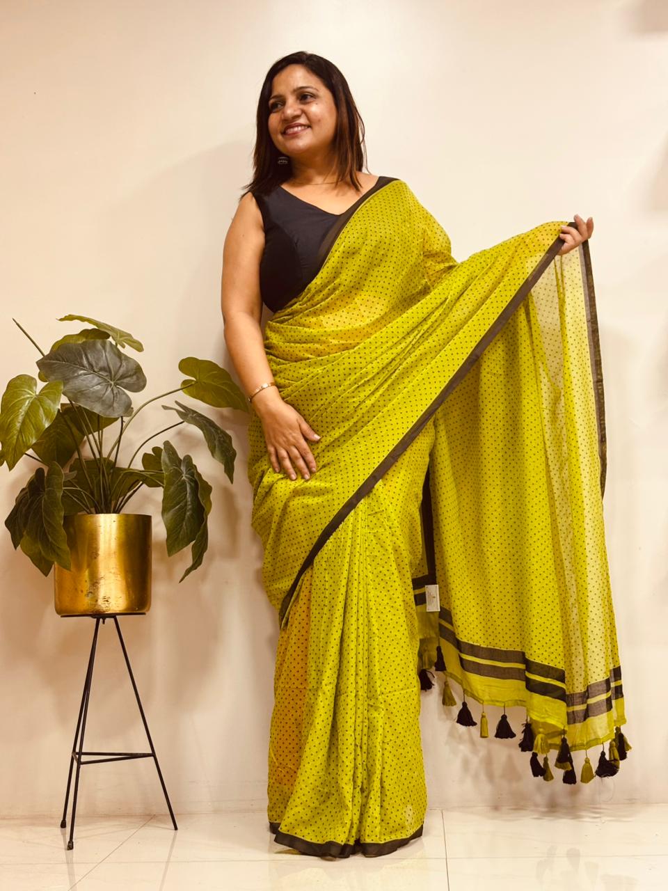 Green Bengal Mul Cotton Saree Everyday Elegant