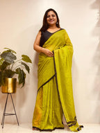 Green Bengal Mul Cotton Saree Everyday Elegant