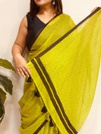 Green Bengal Mul Cotton Saree Everyday Elegant
