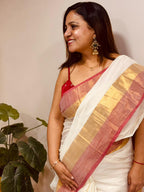White Bengal Mul Cotton Saree Everyday Elegant
