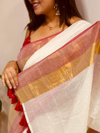 White Bengal Mul Cotton Saree Everyday Elegant