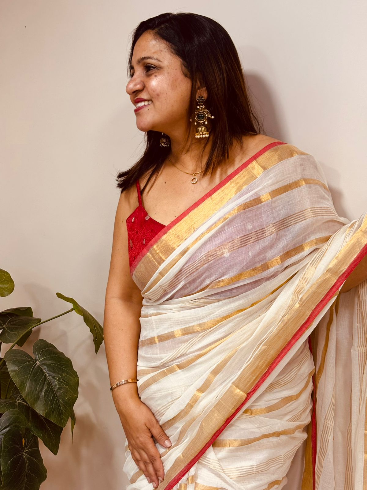 White Bengal Mul Cotton Saree Everyday Elegant