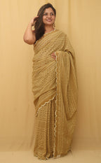 Pastel Embroidered Chikankari Georgette Sequins Work Saree - Luxurion World