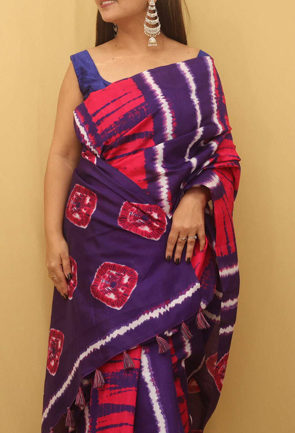 Multicolor Digital Printed Silk Saree - Luxurion World