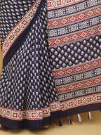 Blue Digital Printed Silk Saree - Luxurion World