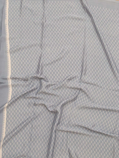 Blue Digital Printed Silk Saree - Luxurion World