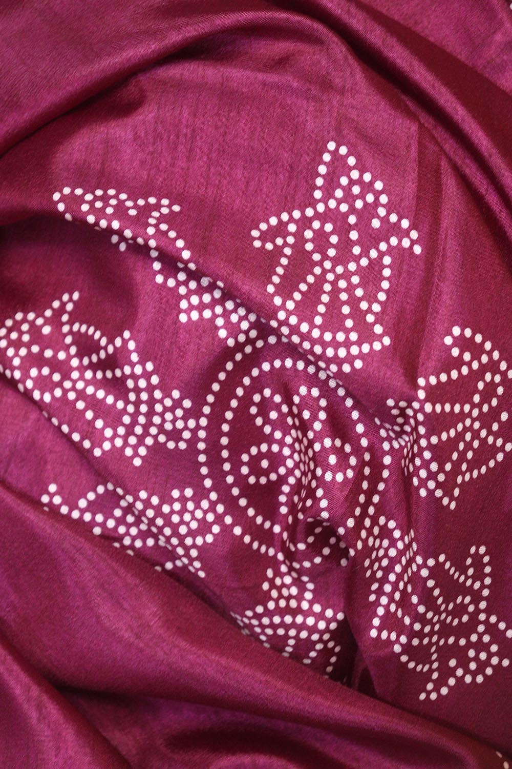 Purple Digital Printed Bandhani Design Silk Saree - Luxurion World