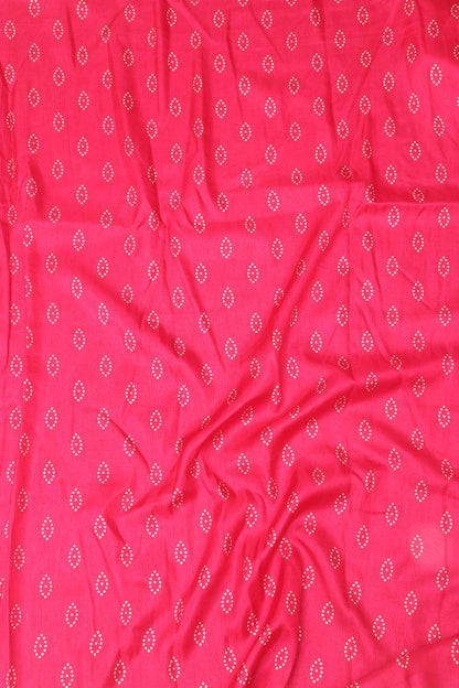Pink Digital Printed Bandhani Design Silk Saree - Luxurion World
