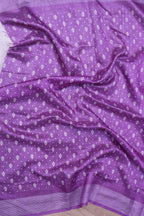 Stunning Purple Bandhani Silk Saree with Digital Print - Luxurion World
