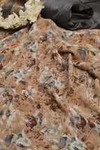 Pastel Digital Printed Georgette Saree With Plain Silk Blouse Piece Fabric - Luxurion World