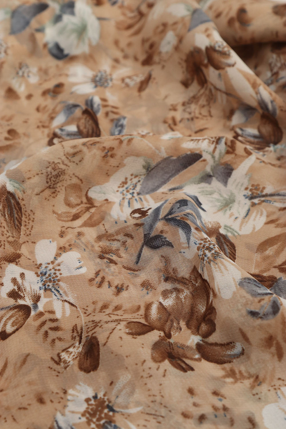 Pastel Digital Printed Georgette Saree With Plain Silk Blouse Piece Fabric - Luxurion World