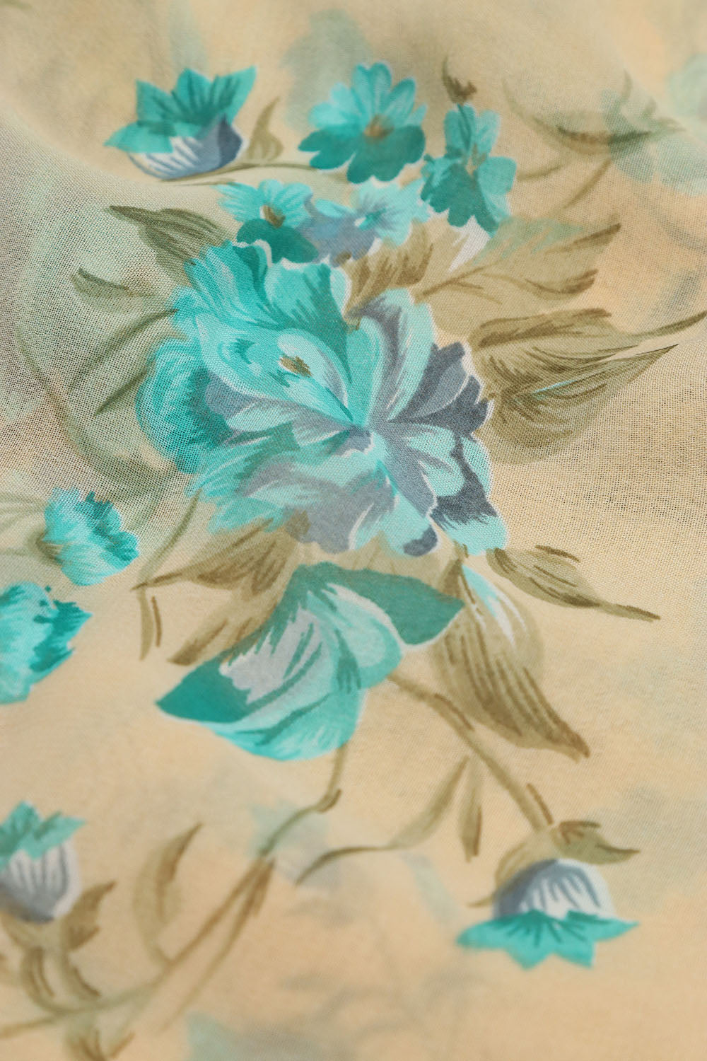 Pastel Digital Printed Georgette Saree With Plain Silk Blouse Piece Fabric - Luxurion World