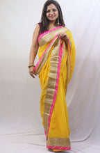 Stunning Yellow Gota Patti Georgette Saree for Elegant Occasions - Luxurion World