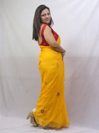 Stunning Yellow Gota Patti Georgette Saree for Elegant Occasions - Luxurion World