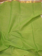 Green Hand Painted Kerala Cotton Saree - Luxurion World