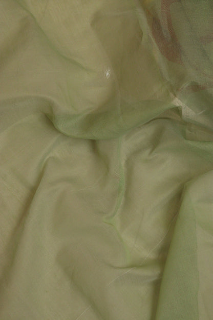 Green Jamdani Print Semi Tussar Silk Saree - Luxurion World
