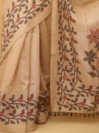 Pastel Jamdani Print Semi Tussar Silk Saree - Luxurion World