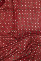 Elegant Maroon Jamdani Print Tussar Silk Saree - Luxurion World