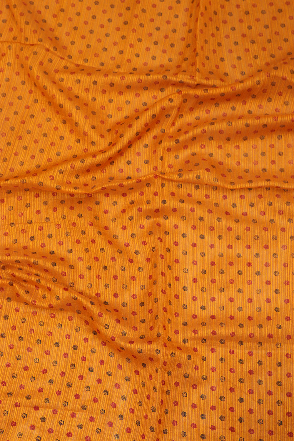 Yellow Jamdani Print Semi Tussar Silk Saree - Luxurion World