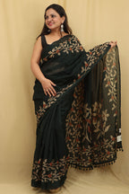 Green Jamdani Print Semi Tussar Silk Saree - Elegant and Stylish - Luxurion World
