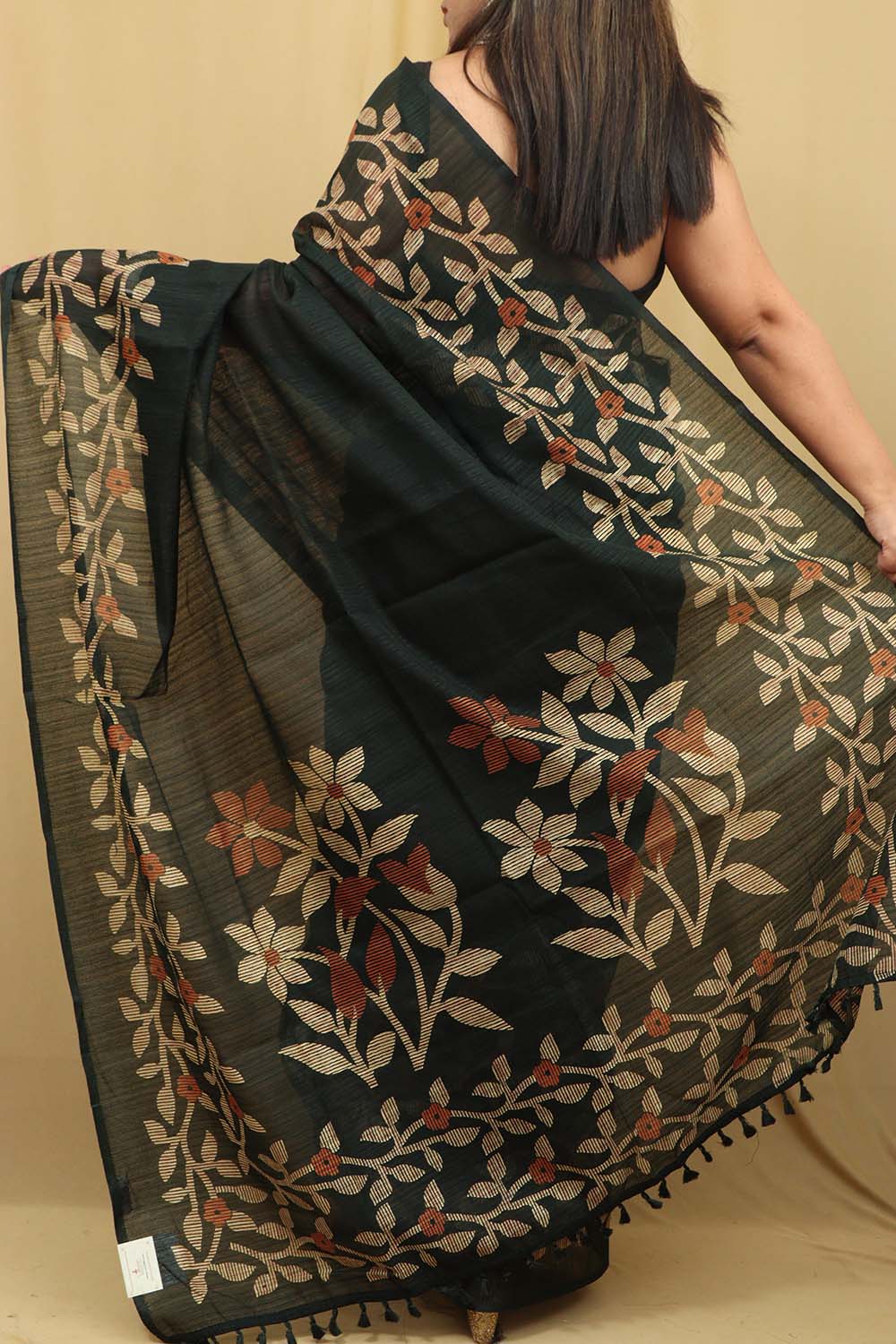 Green Jamdani Print Semi Tussar Silk Saree - Elegant and Stylish - Luxurion World