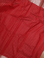 Elegant Maroon Kanjeevaram Silk Checks Design Saree - Luxurion World